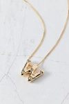 Urban Outfitters 14k Gold Plated Rhinestone Bubble Initial Charm Necklace, Women's At