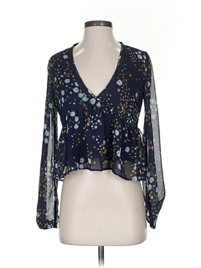 Pre-owned Urban Outfitters 3/4 Sleeve Blouse In Blue