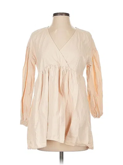 Pre-owned Urban Outfitters 3/4 Sleeve Blouse In Brown