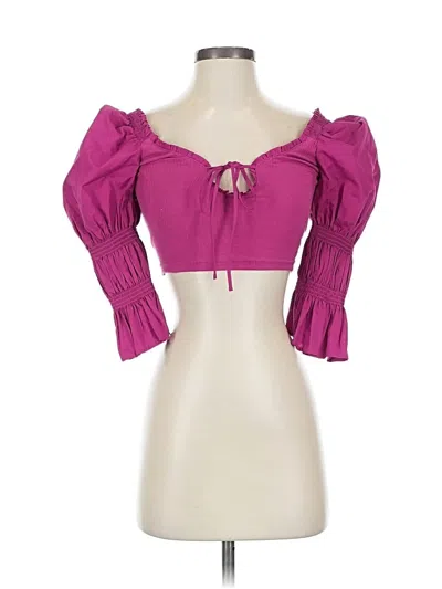 Pre-owned Urban Outfitters 3/4 Sleeve Blouse In Pink