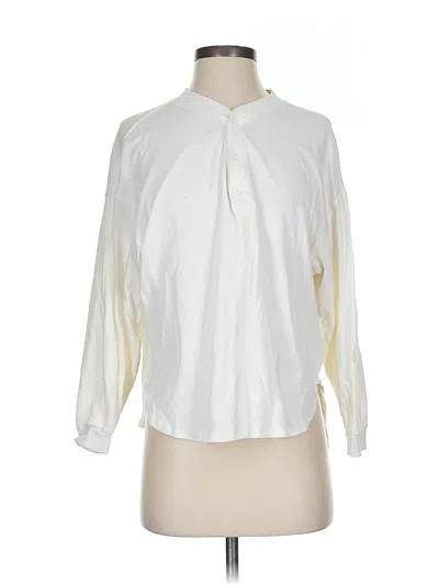 Pre-owned Urban Outfitters 3/4 Sleeve Blouse In White