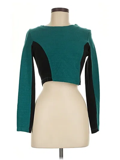 Pre-owned Urban Outfitters 3/4 Sleeve T-shirt In Teal