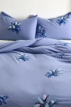 Urban Outfitters A Bouquet For You Floral Embroidered Duvet Cover In Blue At  In Purple