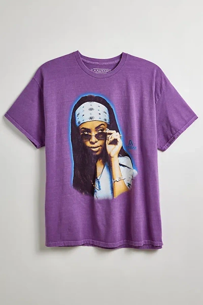 Urban Outfitters Aaliyah Airbrush Graphic Tee In Purple, Men's At