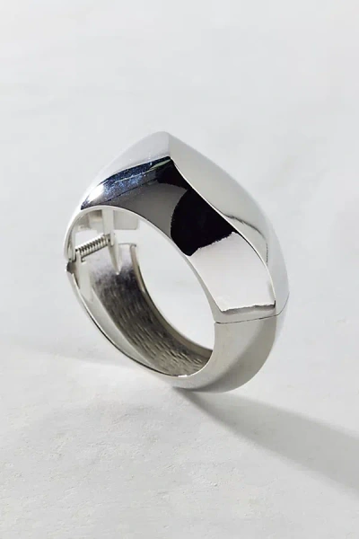 Urban Outfitters Abstract Metal Bangle Bracelet In Silver, Women's At