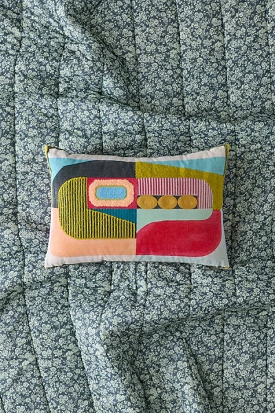 Urban Outfitters Abstract Velvet Bolster Pillow At