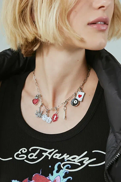 Urban Outfitters Add-a-charm Necklace Set In Red, Women's At