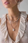 Urban Outfitters Addison Chain Layering Necklace Set In Silver, Women's At