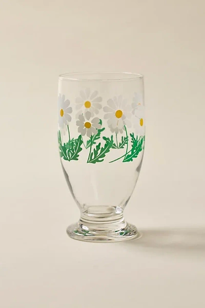 Urban Outfitters Aderia Footed Juice Glass In Daisy At  In Transparent