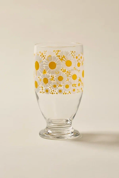 Urban Outfitters Aderia Footed Juice Glass In Daisy Bloom At