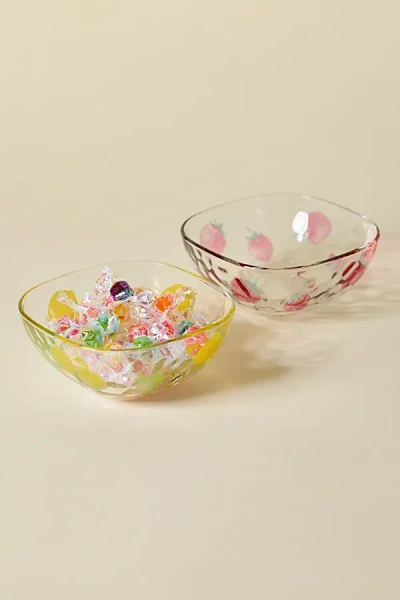 Urban Outfitters Aderia Fruit Drop Square Snack Bowl In Lemon At  In Transparent