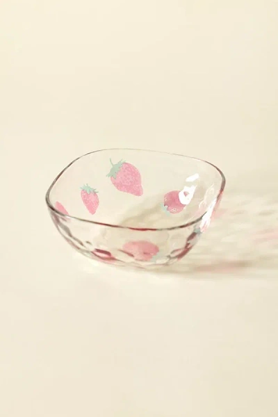 Urban Outfitters Aderia Fruit Drop Square Snack Bowl In Strawberry At
