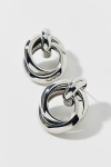 Urban Outfitters Adriana Statement Twist Hoop Earring In Silver, Women's At