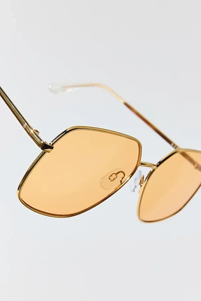 Urban Outfitters Aire Altair Aviator Sunglasses In Gold, Women's At  In Red