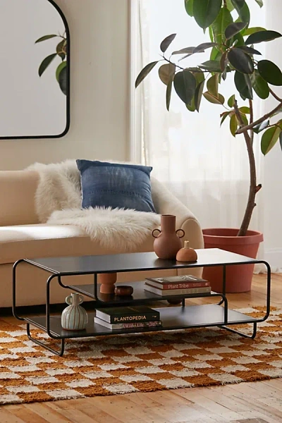 Urban Outfitters Alana Metal 3-tiered Coffee Table In Black At