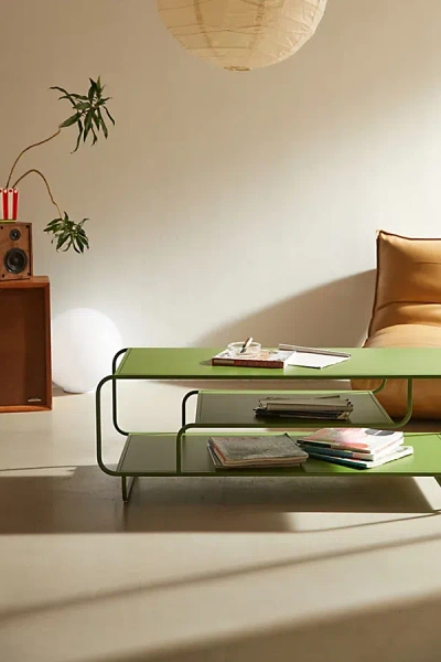 Urban Outfitters Alana Metal 3-tiered Coffee Table In Green At
