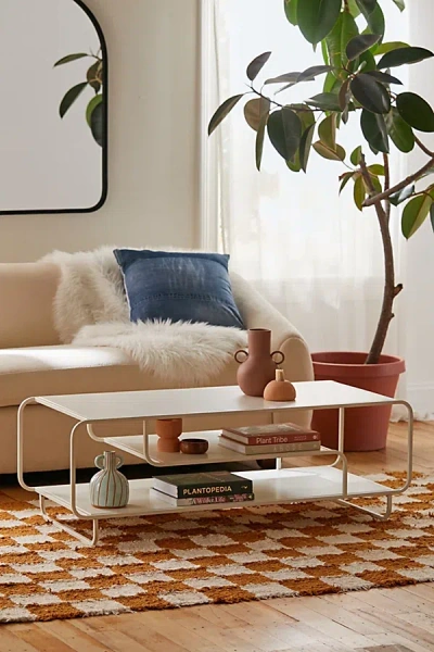 Urban Outfitters Alana Metal 3-tiered Coffee Table In White At