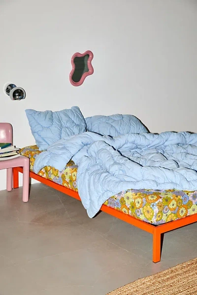 Urban Outfitters Alana Metal Platform Bed In Orange At