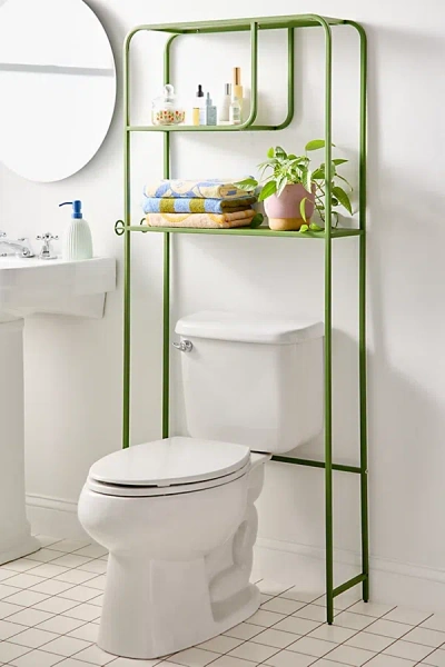 Urban Outfitters Alana Over-the-toilet Metal Storage Shelf In Green At