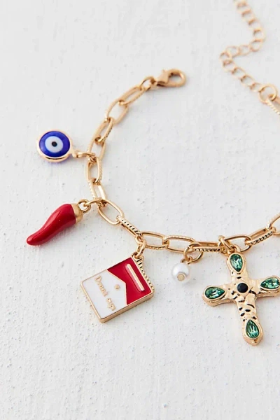 Urban Outfitters Alegra Charm Bracelet In Gold, Women's At