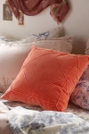 Urban Outfitters Alen Velvet Throw Pillow In Orange At