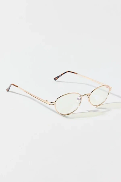 Urban Outfitters Alexa Metal Round Readers In Gold, Women's At