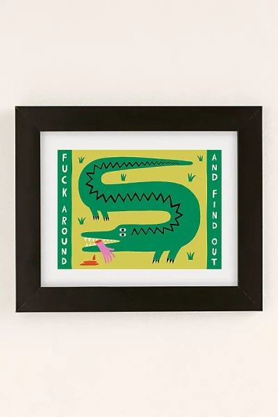 Urban Outfitters Aley Wild F*** Around And Find Out Art Print In Black Matte Frame At