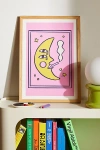 Urban Outfitters Aley Wild Moon-itude Art Print In Natural Wood Frame At  In Multi