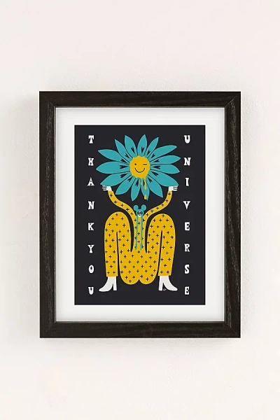 Urban Outfitters Aley Wild Thank You Universe Art Print In Black Wood Frame At