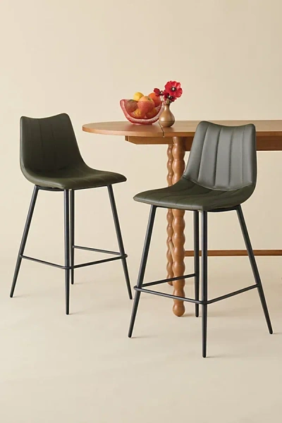 Urban Outfitters Ali Counter Stool - Set Of 2 In Dark Green At