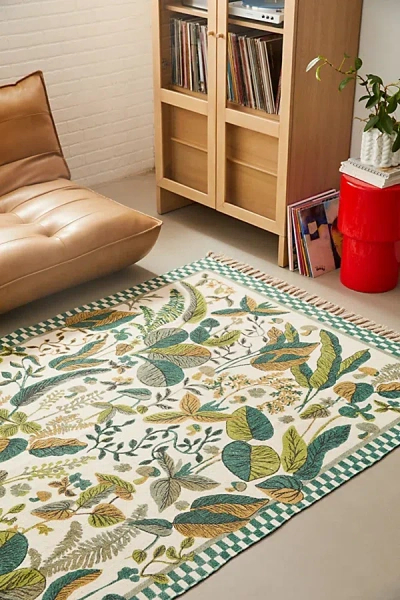 Urban Outfitters Allover Jungle Brushed Rug In Green At  In Multi