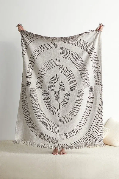 Urban Outfitters Amabel Chenille Throw Blanket In Neutral Liza At