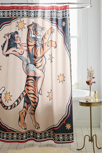 Urban Outfitters Amazona Tattooed Printed Shower Curtain In Assorted At  In Multi