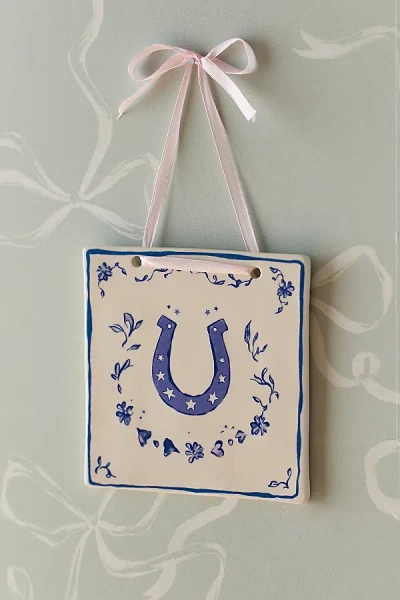 Urban Outfitters Amelie Patterned Tile Wall Hanging In Horseshoe At