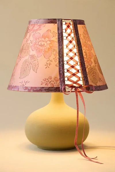 Urban Outfitters Amour Lace-up Lamp Shade In Pink Combo At