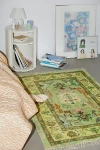 Urban Outfitters Anders Digital Printed Chenille Rug In Green At