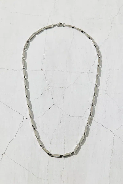 Urban Outfitters Angular Stainless Steel Chain Necklace In Silver, Men's At  In Metallic