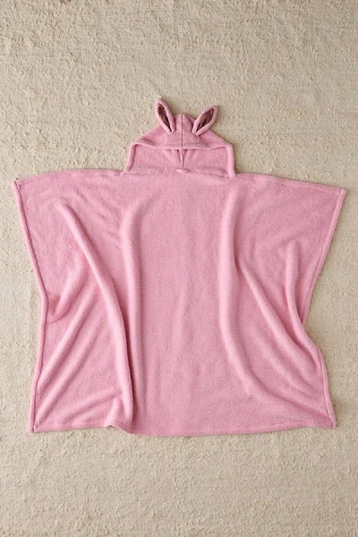 Urban Outfitters Animal Ears Fleece Throw Blanket In Pink Bunny At