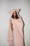 Urban Outfitters Animal Ears Fleece Throw Blanket In Pink Cat At