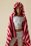 Urban Outfitters Animal Ears Fleece Throw Blanket In Pink Striped Bow At  In Pink