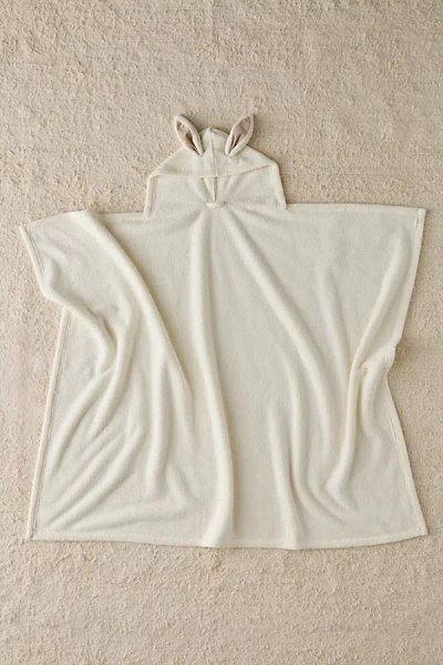 Urban Outfitters Animal Ears Fleece Throw Blanket In White Bunny At