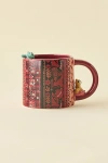 Urban Outfitters Animal Friends Ceramic Mug In Ruby At  In Red