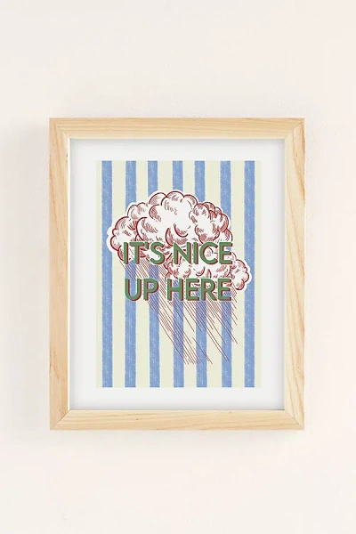 Urban Outfitters Annie Clouds Italian Inspired Print Art Print In Natural Wood Frame At  In Multi