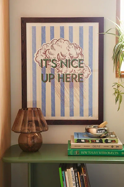 Urban Outfitters Annie Clouds Italian Inspired Print Art Print In Walnut Wood Frame At  In Multi