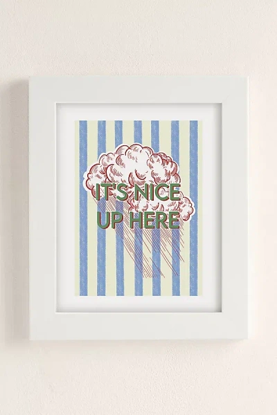 Urban Outfitters Annie Clouds Italian Inspired Print Art Print In White Matte Frame At  In Blue