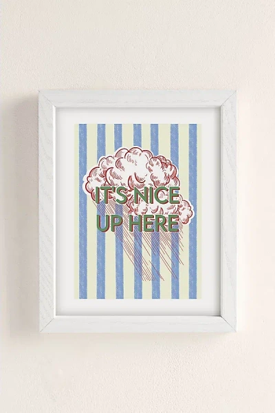 Urban Outfitters Annie Clouds Italian Inspired Print Art Print In White Wood Frame At  In Neutral