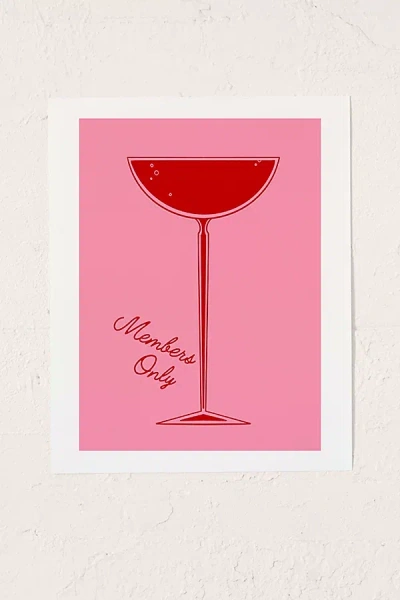 Urban Outfitters Annie Members Only Cocktail Art Print At  In Neutral