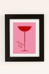 Urban Outfitters Annie Members Only Cocktail Art Print In Black Matte Frame At  In Neutral