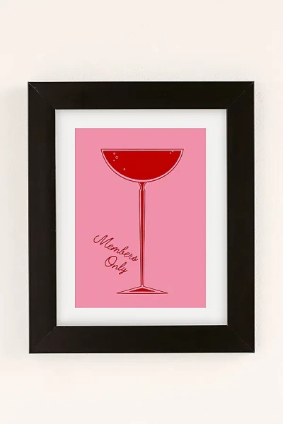 Urban Outfitters Annie Members Only Cocktail Art Print In Modern Black At  In Neutral