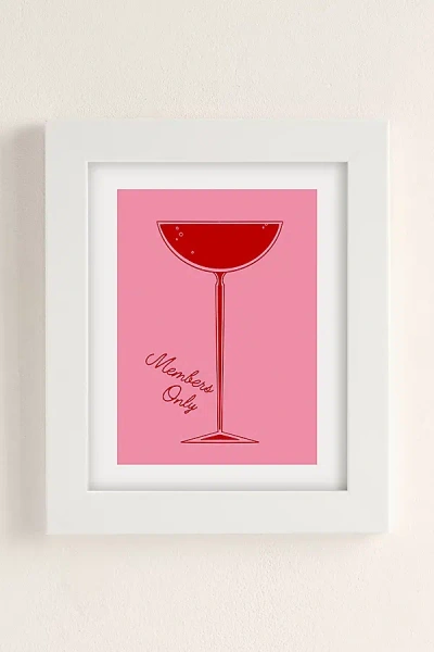 Urban Outfitters Annie Members Only Cocktail Art Print In Modern White At  In Neutral